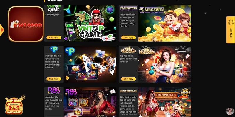 6 sảnh game Việt đáng chơi tại KM1888B