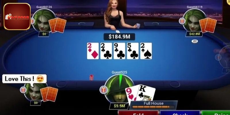 Các hành động trong game poker