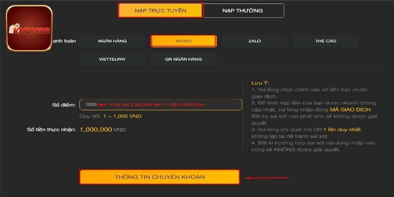 Điều kiện để nạp tiền hiệu quả
