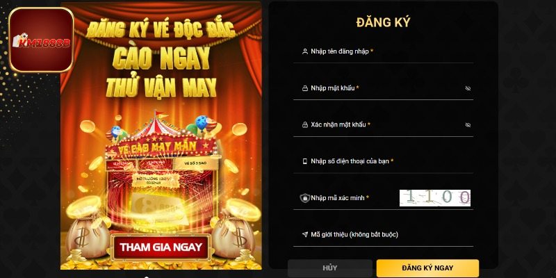 Hướng dẫn đăng ký KM1888B cực nhanh
